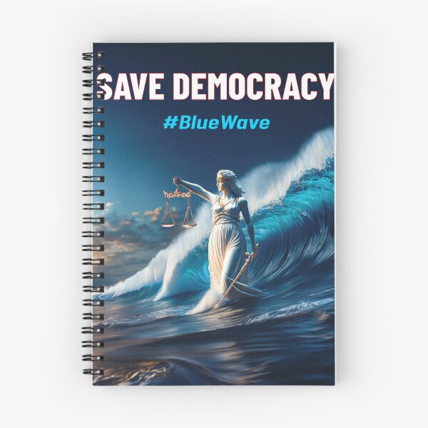 Item preview, Save Democracy - Lady Justice Bringing The Blue Wave designed and sold by Kamel Designs.