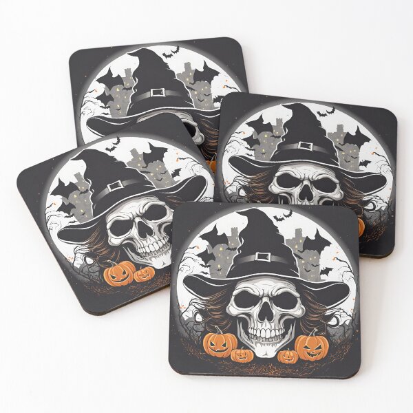Item preview, Autumn Witch Skull Emblem, funny, gifts, autumn, halloween,  designed and sold by Ewelina  Niemiec.