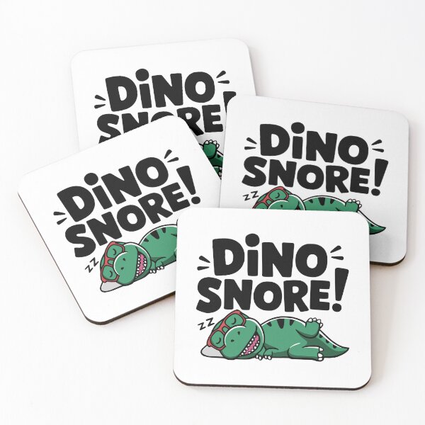 Item preview, Dino Snore! Cute Sleeping Dinosaur Pun designed and sold by PMCreative.