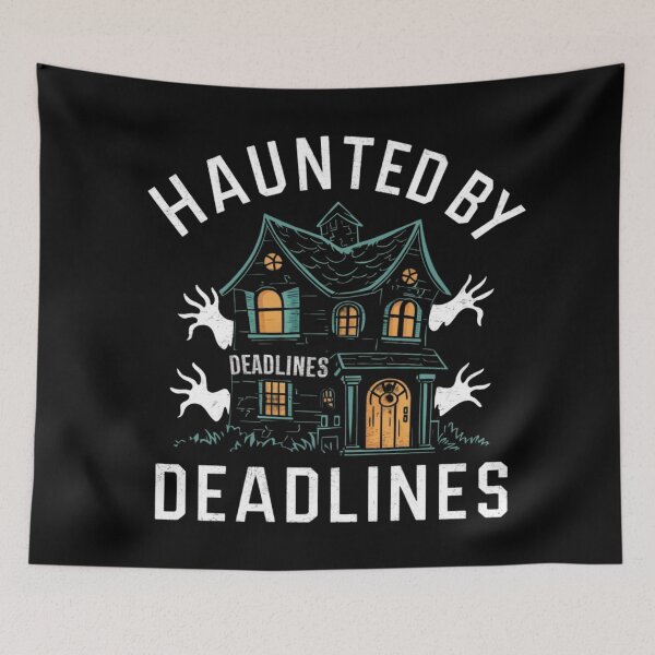 Item preview, PhD: haunted by deadlines, funny PhD and Halloween designed and sold by NoetherSym.