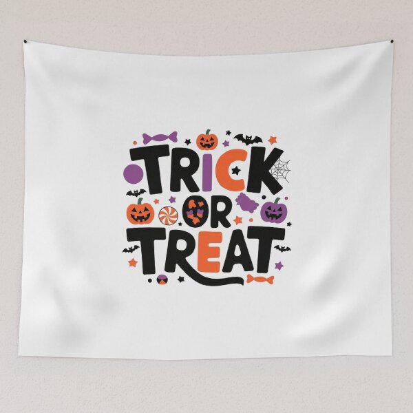 Item preview, Trick or Treat Halloween Typography T-Shirt , Bold  Playful Spooky Design designed and sold by masteryStore.