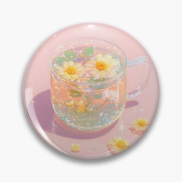 Item preview, Peachy Floral Tea Cup designed and sold by DreamyArtDesign.