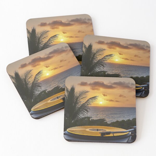 Item preview, Golden Hour Harmony: Vinyl by the Sea designed and sold by ZenOfAIarts.