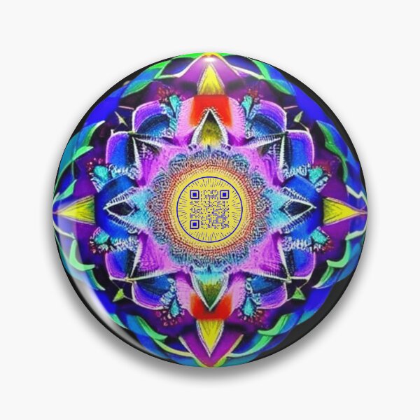 Item preview, Harmonious Utopia Colorful Retro Musical & Movement Mandala Interactive QR code scannable Image  designed and sold by B-DIFF-e-RENT.