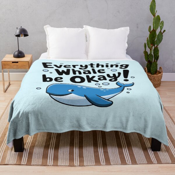 Item preview, Everything Whale Be Ok! Cute Whale Pun designed and sold by PMCreative.
