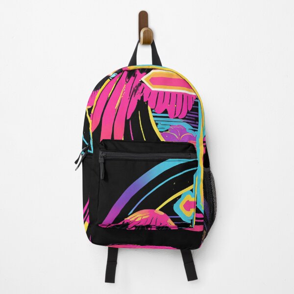 Item preview, Cool Surrealist Cross with Wings | Vibrant Synthwave Religious Iconography | Divine Symbolism Design D11 designed and sold by pixelandcrafted.