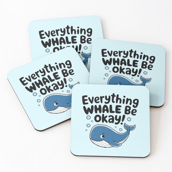 Item preview, Funny Whale Pun. Everything Whale Be Ok! designed and sold by PMCreative.