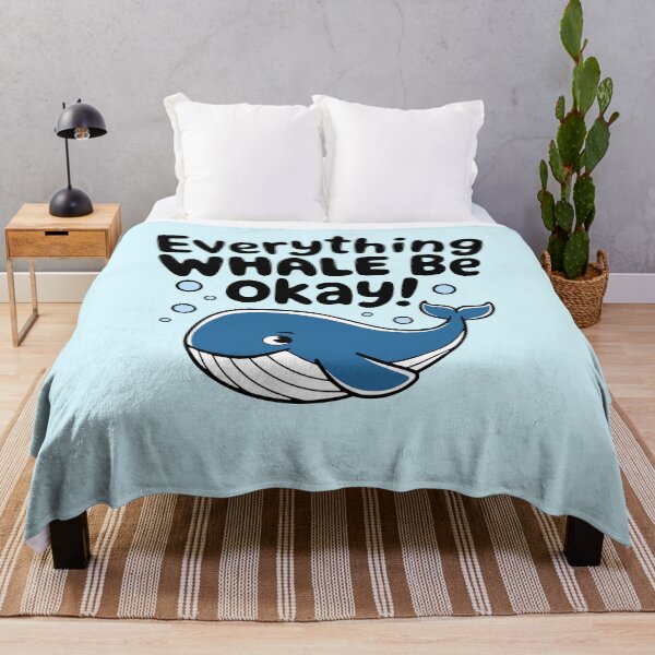 Item preview, Funny Whale Pun. Everything Whale Be Ok! designed and sold by PMCreative.