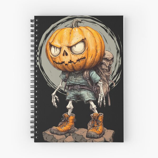 Item preview, Halloween Pumpkin Head Skeleton Graphic For Hikers designed and sold by MTJ-Mushrooms.