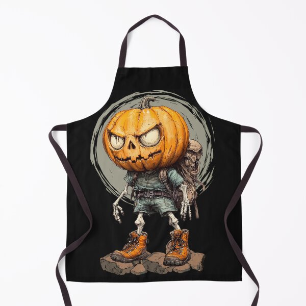 Item preview, Halloween Pumpkin Head Skeleton Graphic For Hikers designed and sold by MTJ-Mushrooms.