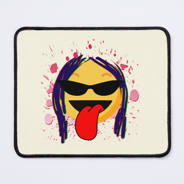 Item preview, Hipster Emoji with tongue sticking out designed and sold by navarraspain.