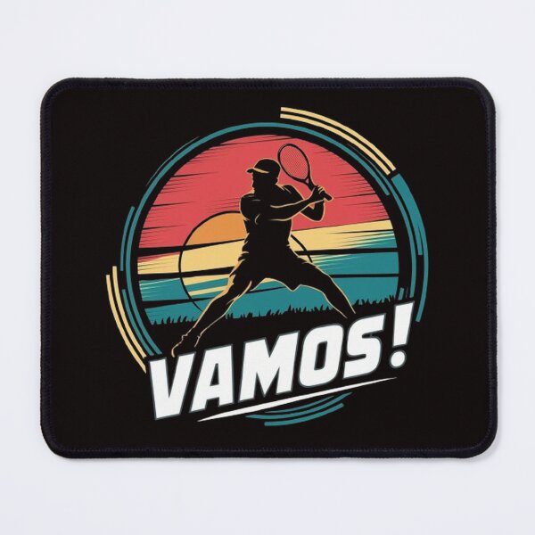 Item preview, Vamos! Retro Tennis Player T-Shirt: Vibrant Sporty Art & Empowering Design designed and sold by masteryStore.
