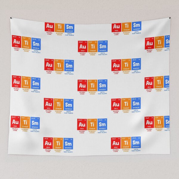 Item preview, Autism Awareness Periodic Table designed and sold by Pobru.