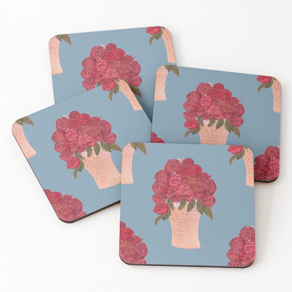 Item preview, Red Rose Bouquet Pattern by Jemma Jamie Skidmore | Elegant Floral Vase Design designed and sold by Jemma Jamie Skidmore.