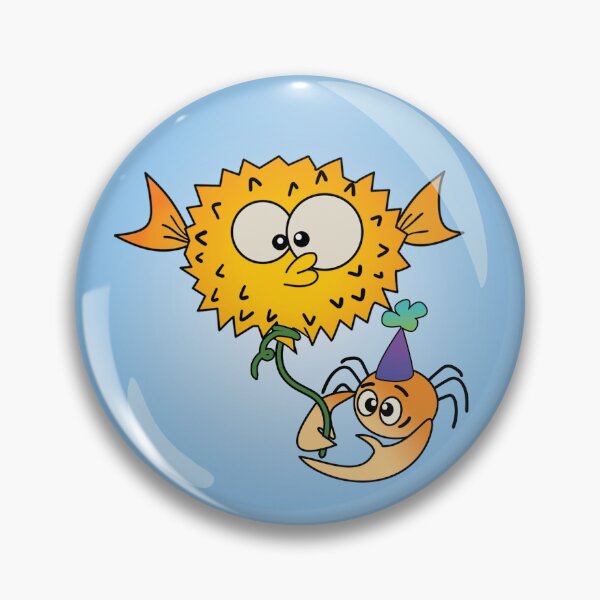 Item preview, Balloon Pufferifsh and Happy Crabby in a Bubble designed and sold by CuteBoop.