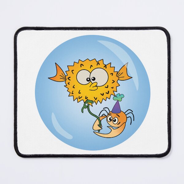 Item preview, Balloon Pufferifsh and Happy Crabby in a Bubble designed and sold by CuteBoop.