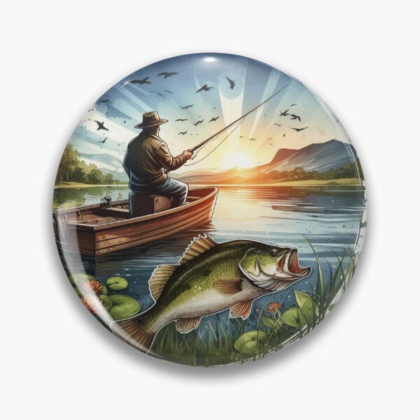 Item preview, Fishing,Fisherman,Lake ,Largemouth Bass Fish designed and sold by deniz kaya.