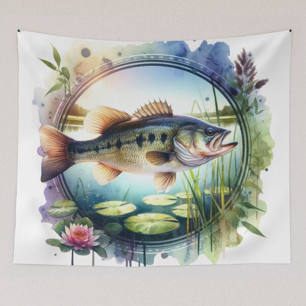 Item preview, Fishing,Lake ,Largemouth Bass Fish designed and sold by deniz kaya.