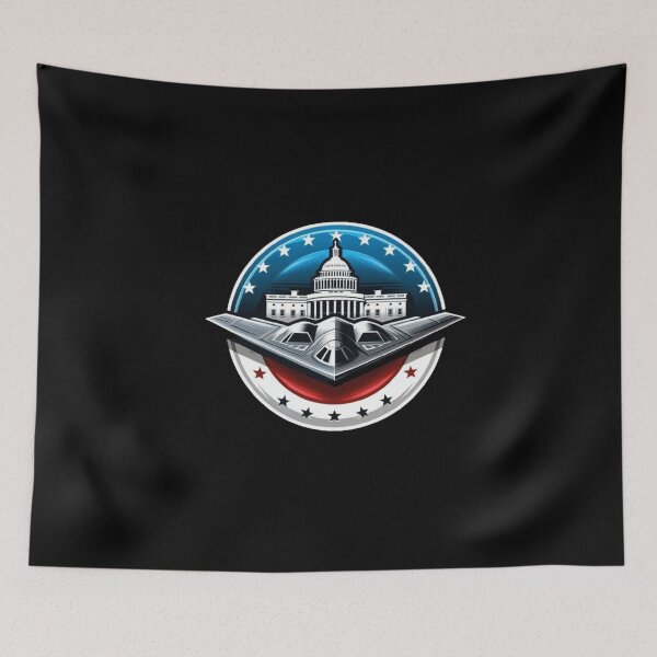 Item preview, B-2 stealth bomber flying by the White House, colorful  designed and sold by BeztProductz.