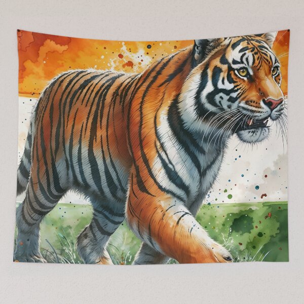 Item preview, Indian Stripes Of Glory Tiger designed and sold by RubisLeaf.
