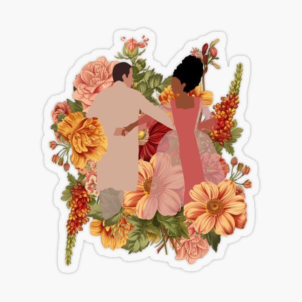 Aperçu de l'œuvre Queen Charlotte and King George Florals Bridgerton créée et vendue par Haley Agra.
