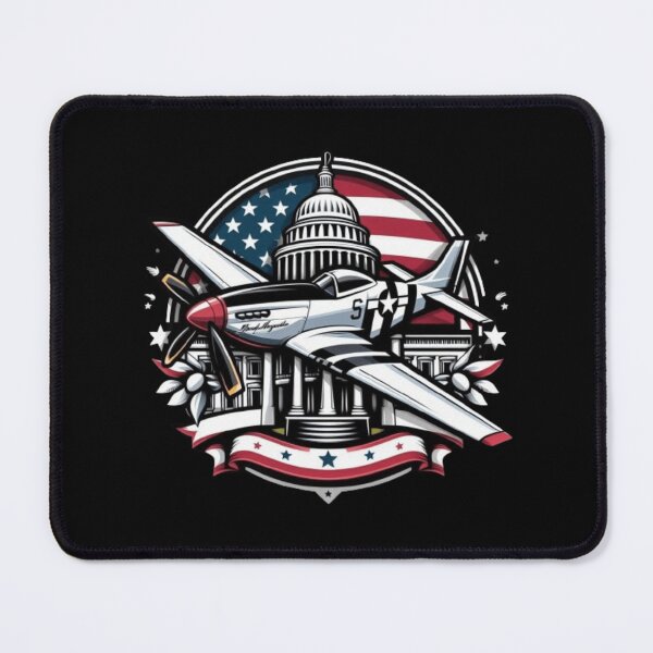 Item preview, P-51 mustang flying over the congress, colorful  designed and sold by BeztProductz.