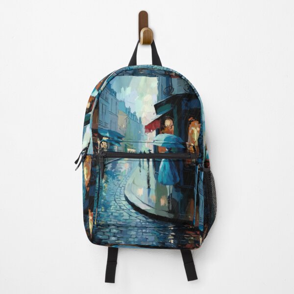 Item preview, Evening Stroll in Paris – Rainy Night with Umbrella. Art By Carraann designed and sold by CARRAANN.