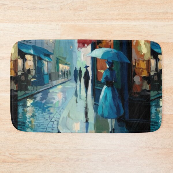Artikelvorschau, Abendspaziergang in Paris – Regnerische Nacht mit Regenschirm. Kunst von Carraann entworfen und verkauft von CARRAANN.
