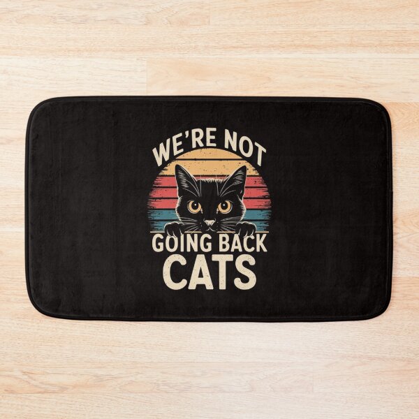 Item preview, Vintage Retro Black Cat T-Shirt , We’re Not Going Back ,Bold Typography Design designed and sold by masteryStore.