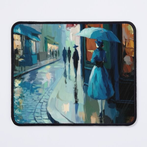 Item preview, Evening Stroll in Paris – Rainy Night with Umbrella. Art By Carraann  designed and sold by CARRAANN.
