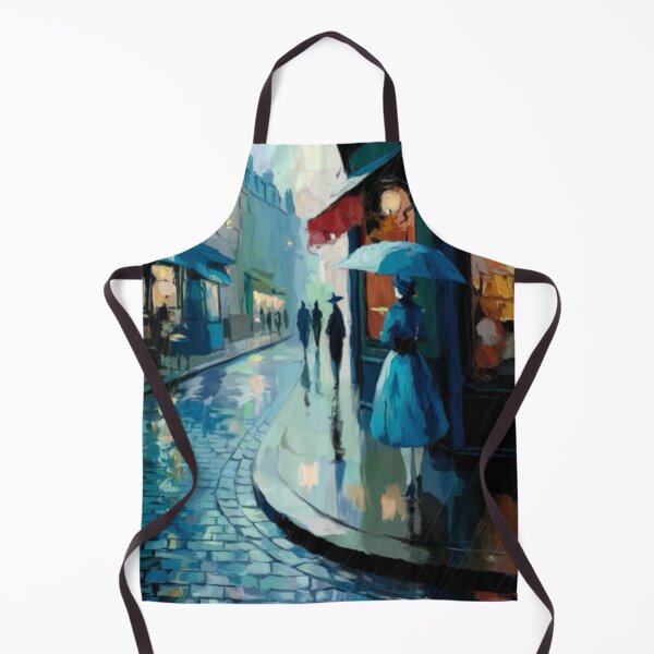 Item preview, Evening Stroll in Paris – Rainy Night with Umbrella. Art By Carraann designed and sold by CARRAANN.