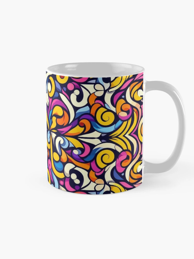 Thumbnail 3 of 6, Coffee Mug, Vibrant Complementary Color Pattern designed and sold by Rui Fernandes.