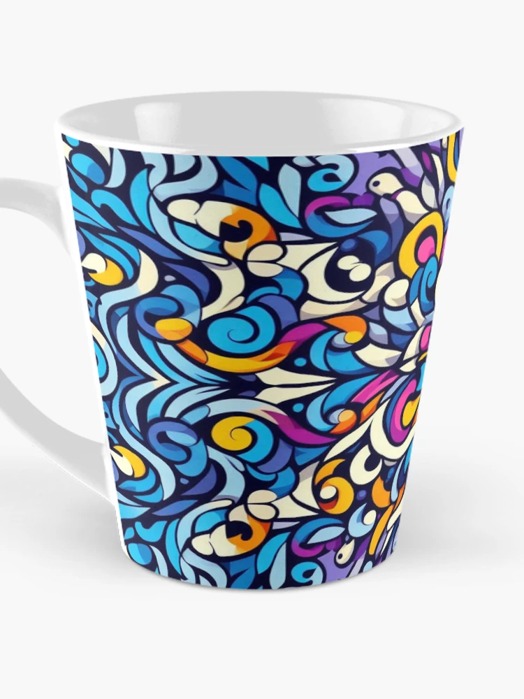 Thumbnail 3 of 4, Coffee Mug, Vibrant Complementary Color Pattern designed and sold by Rui Fernandes.