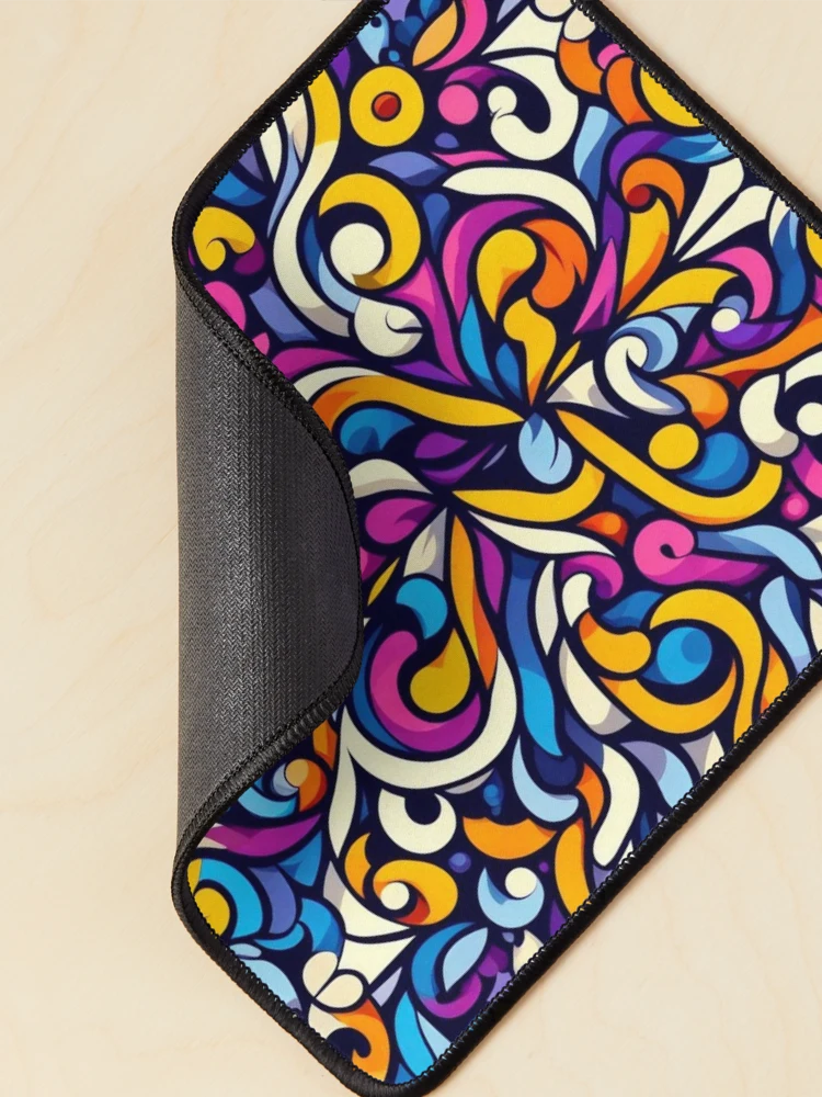 Thumbnail 2 of 5, Mouse Pad, Vibrant Complementary Color Pattern designed and sold by Rui Fernandes.
