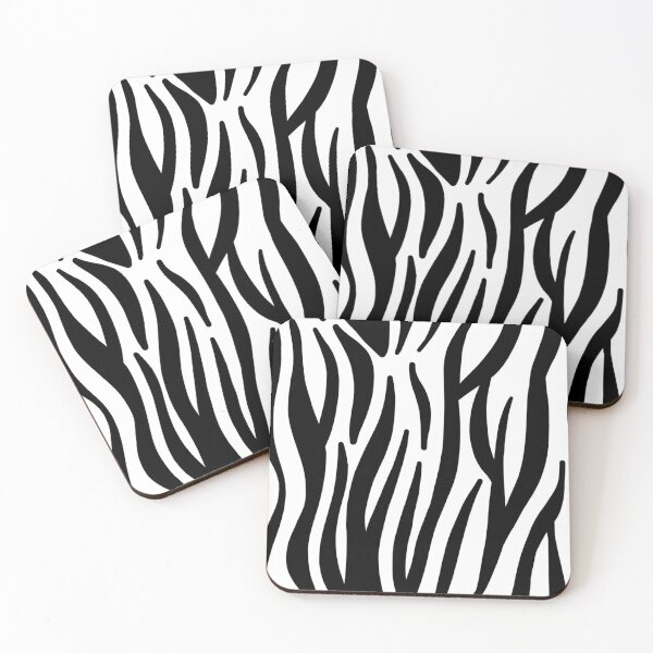 Item preview, Zebra 60s repeat pattern Retro Mod monochrome designed and sold by ModSupporters.