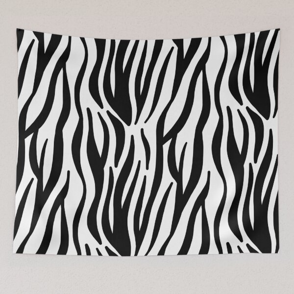 Item preview, Zebra 60s repeat pattern Retro Mod monochrome designed and sold by ModSupporters.