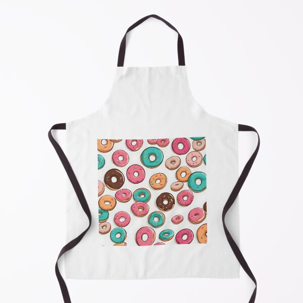Item preview, Colorful Sprinkled Donuts Pattern - Cute Minimalist Design on Light Blue Background designed and sold by CrownedCanvas.