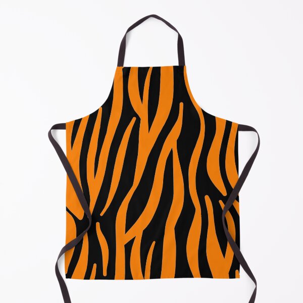 Item preview, Tiger 60s repeat pattern Retro safari orange black designed and sold by ModSupporters.