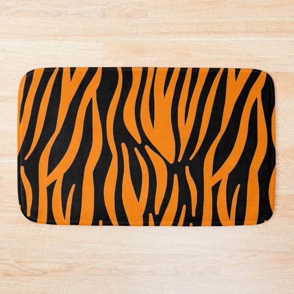 Item preview, Tiger 60s repeat pattern Retro safari orange black designed and sold by ModSupporters.