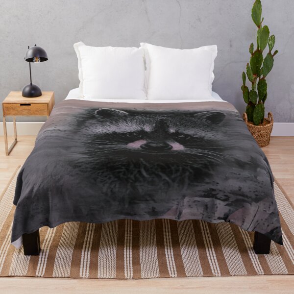 Item preview, DUSTY ROSE, PALE PINK AND BLUE RACOON IN MEADOW designed and sold by Most1234.