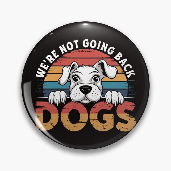 Item preview, Vintage Retro White Dog T-Shirt: 'We’re Not Going Back' Bold Typography Design designed and sold by masteryStore.