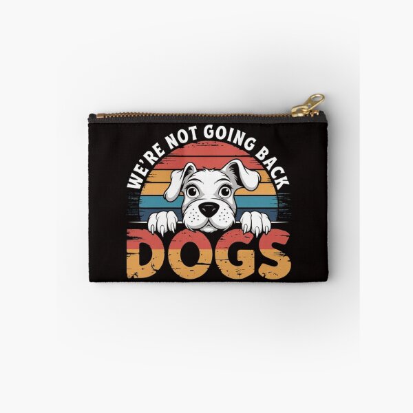 Item preview, Vintage Retro White Dog T-Shirt: 'We’re Not Going Back' Bold Typography Design designed and sold by masteryStore.