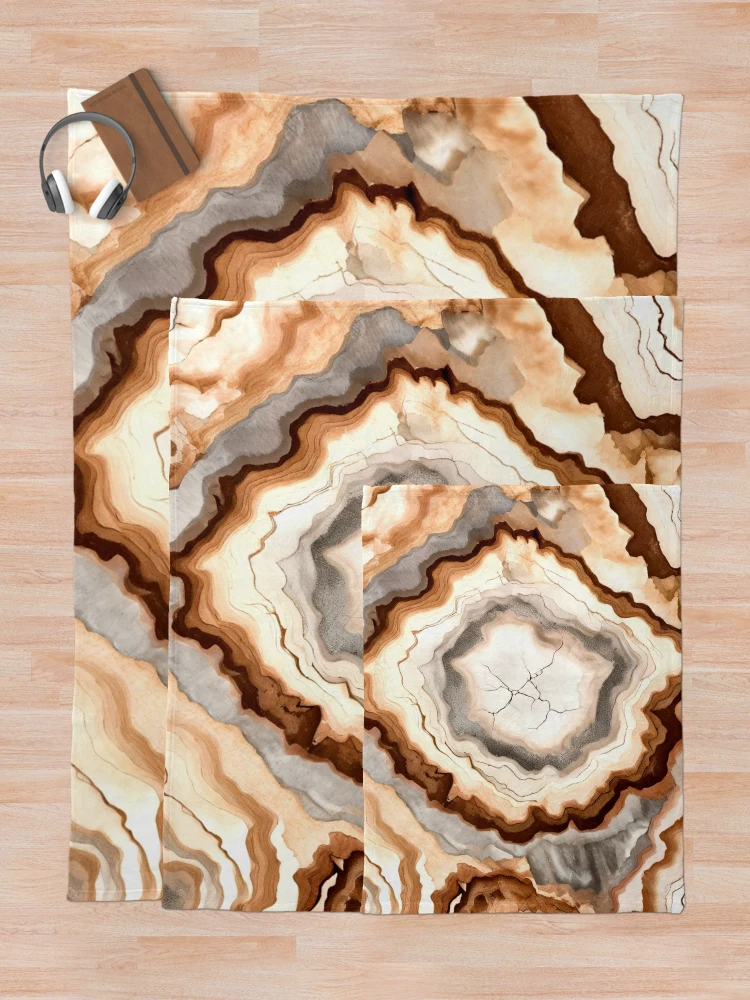Thumbnail 5 of 6, Throw Blanket, Rustic Geode Pattern designed and sold by BirdsnStuff.