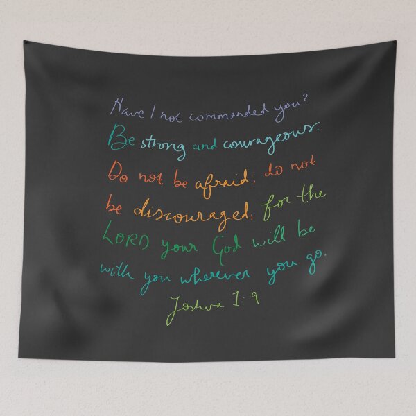 Item preview, Joshua 1:9 | Bible Verses | Christian Illustration  designed and sold by yannbugg.