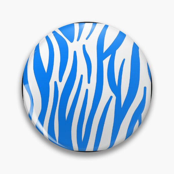 Item preview, Blue white Tiger 60s repeat pattern Retro safari  designed and sold by ModSupporters.
