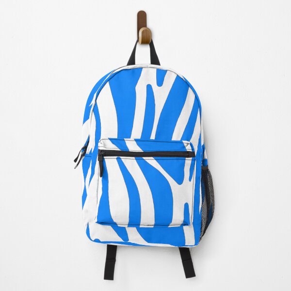 Item preview, Blue white Tiger 60s repeat pattern Retro safari designed and sold by ModSupporters.