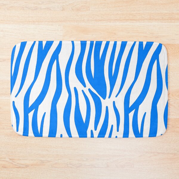 Item preview, Blue white Tiger 60s repeat pattern Retro safari  designed and sold by ModSupporters.
