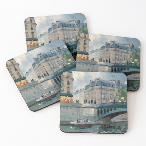 Item preview, Impressionist Paris River Scene – A Tranquil Day by the Seine. Art By Carraann  designed and sold by CARRAANN.