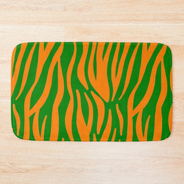 Item preview, Tiger 60s repeat pattern Retro safari orange green designed and sold by ModSupporters.
