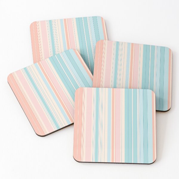 Item preview, A striped pattern Design in soft pastel colors with alternating thin and thick lines.  designed and sold by HEMRO.